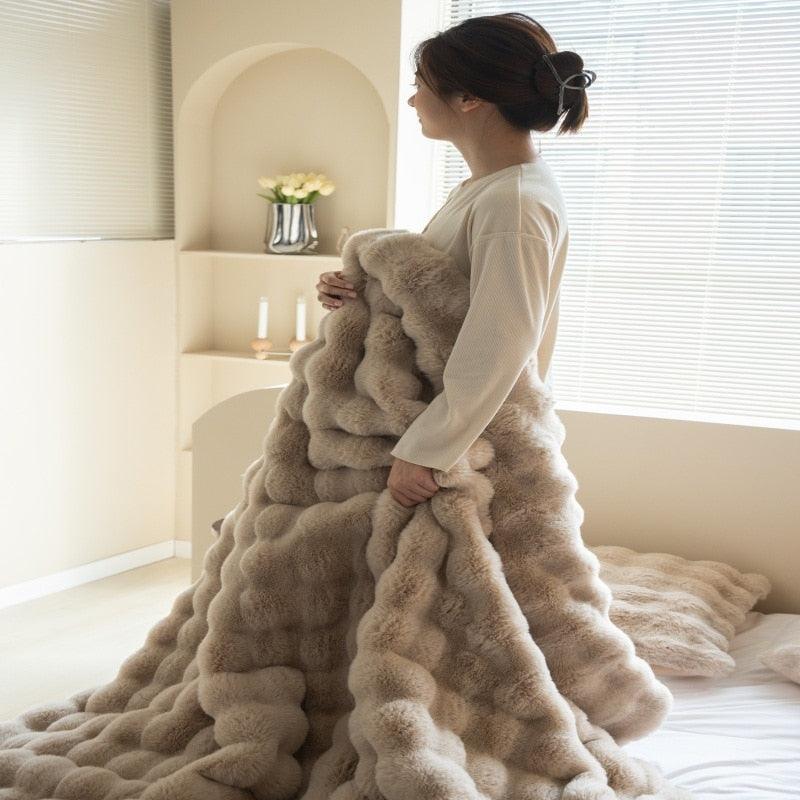 Cobertor de Pelúcia Luxuoso NinhoFelpudo - Aqueça Suas Noites com Elegância!