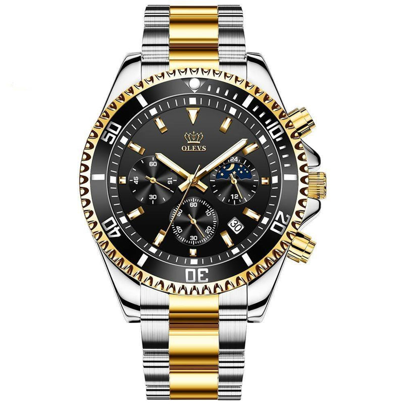 Relógio Luxuous Gold® OLEVS - Aço inoxidável