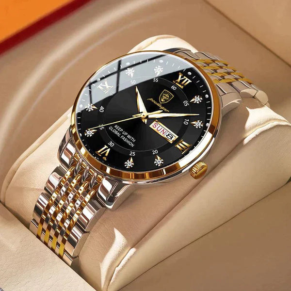 Relógio Luxuous Gold® Crowns Palace - Aço inoxidável