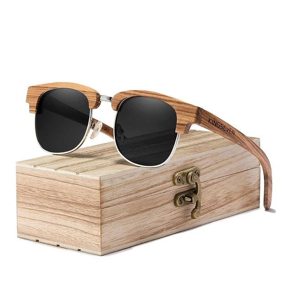 Óculos de Sol Retro Wood