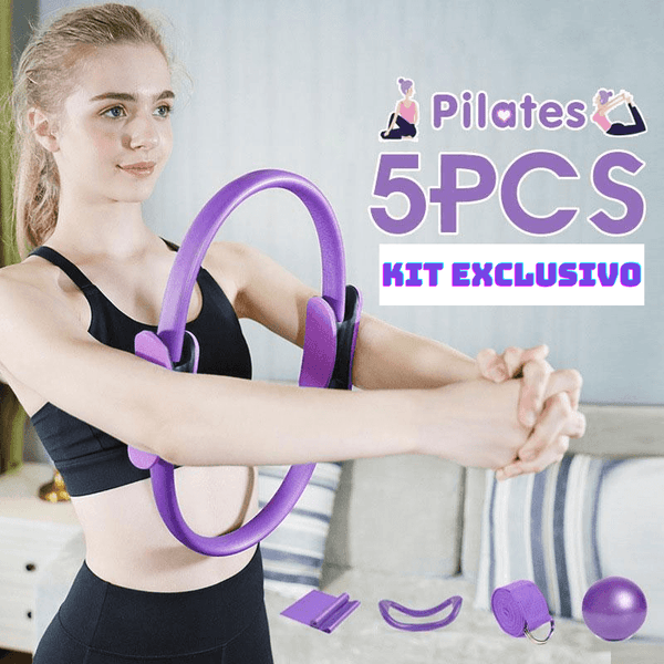 Kit Pilates Pro 5 em 1 + GUIA PRÁTICO DE USO (BÔNUS)